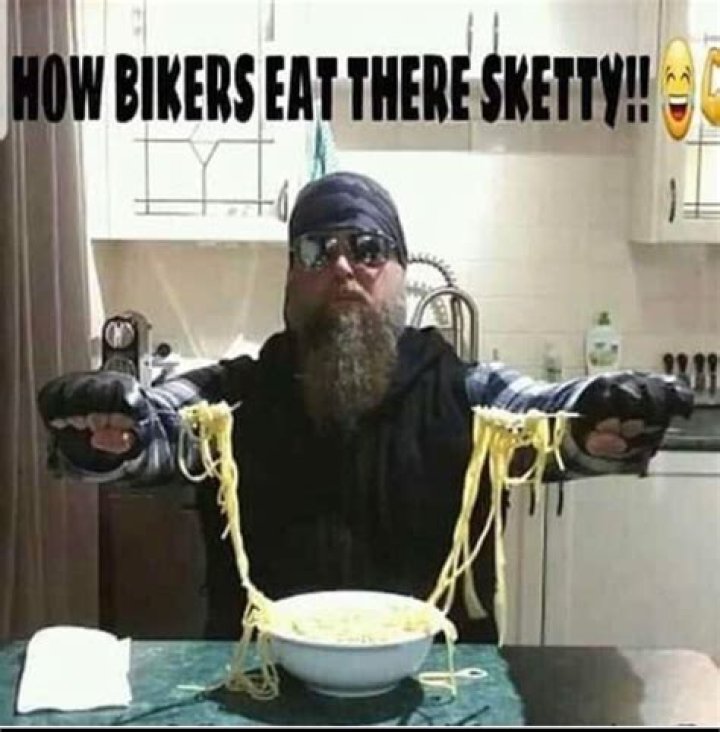 How Bikers Eat Their Sketty