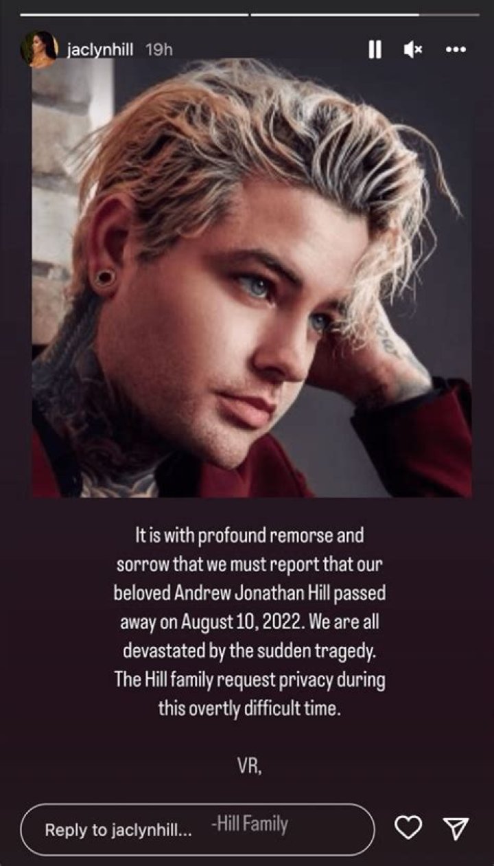 Jaclyn reveals ex-husband Jon Hill has passed away Fri 12 August 2022 01:54 Updated Fri 12 A
